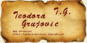 Teodora Grujović vizit kartica